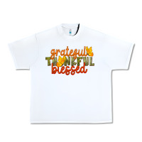 White Fall Grateful Thankful Blessed Urban Heavy Tee - LillyAllenDesigns