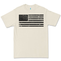 Bone black american flag distressed effect minimalist premium Premium Tee - linhVisuals