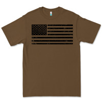 Cacao black american flag distressed effect minimalist premium Premium Tee - linhVisuals