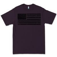 Plum black american flag distressed effect minimalist premium Premium Tee - linhVisuals
