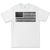 White black american flag distressed effect minimalist premium Premium Tee - linhVisuals