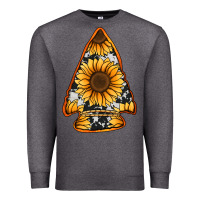 Charcoal Heather sunflower arrowhead Premium Sweatshirt - Jasminsmagicworld