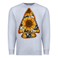 Heather Grey sunflower arrowhead Premium Sweatshirt - Jasminsmagicworld