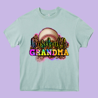 Baseball Grandma Heavy Core Tee Designed By Oliviacreatesart