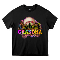 Black baseball grandma Heavy Core Tee - OliviaCreatesArt