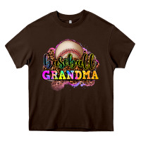 Chocolate Brown baseball grandma Heavy Core Tee - OliviaCreatesArt