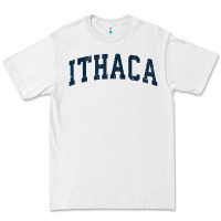 White ithaca new york ny vintage sports design navy design t shirt Premium Tee - linhVisuals