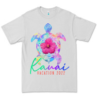 Dove Grey kauai hawaii vacation 2022 sea turtle flower tropical t shirt Premium Tee - linhVisuals