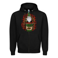 Black Gnomes With Coffee Christmas Zipper Hoodie - RanaPortraitStore