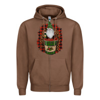 Chestnut Gnomes With Coffee Christmas Zipper Hoodie - RanaPortraitStore