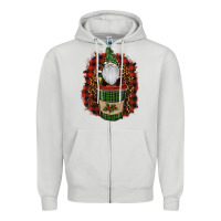 Dove Grey Gnomes With Coffee Christmas Zipper Hoodie - RanaPortraitStore