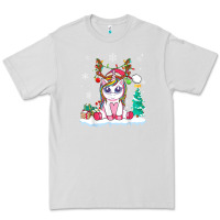 Dove Grey cute unicorn christmas shirt kid girls women deer santa xmas 1 Premium Tee - linhVisuals
