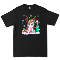 Black cute unicorn christmas shirt kid girls women deer santa xmas 1 Premium Tee - linhVisuals
