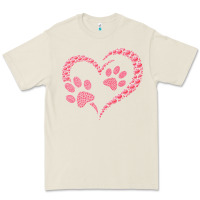Bone funny valentine day gift t  shirt paw print heart dog cat owner lover Premium Tee - linhVisuals