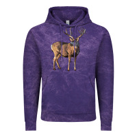 Cloud Purple Mule Buck Deer Vintage Hoodie - LillyAllenDesigns
