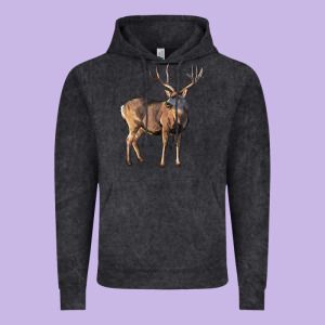 Mule Buck Deer Vintage Hoodie Designed By Lillyallendesigns