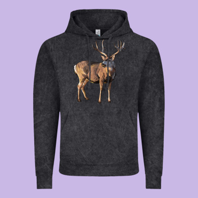 Mule Buck Deer Vintage Hoodie Designed By Lillyallendesigns