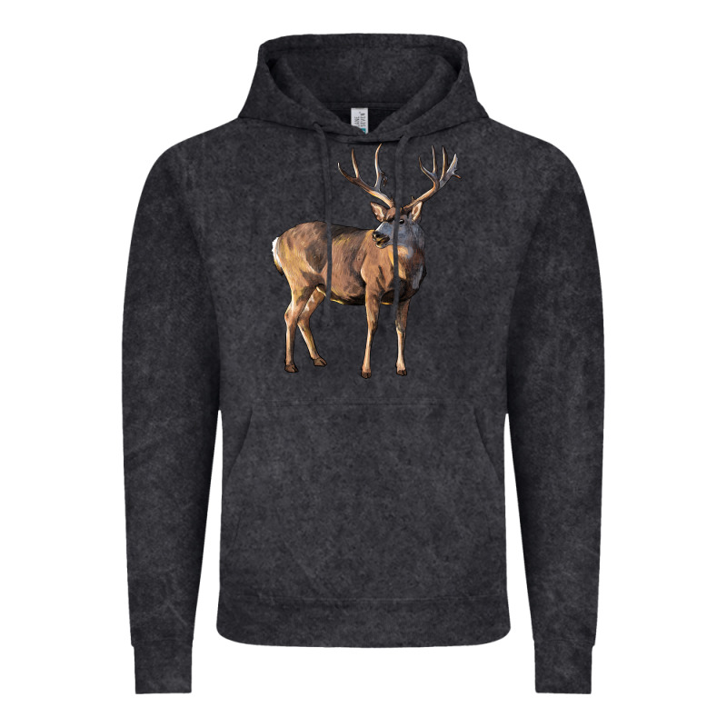 Mule Buck Deer Vintage Hoodie by LillyAllenDesigns | Teevron
