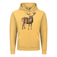 Vintage Mustard Mule Buck Deer Vintage Hoodie - LillyAllenDesigns