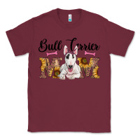 Burgundy western bull terrier mom Classic Tee - RanaPortraitStore