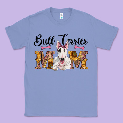 Western Bull Terrier Mom Classic Tee Designed By Ranaportraitstore