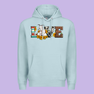 Love Goats Serape Cowhide Leopard Goat Family Premium Hoodie Designed By Artiststas