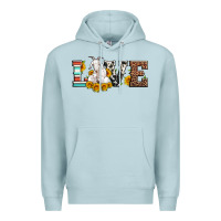 Blue Mist love goats serape cowhide leopard goat family Premium Hoodie - Artiststas
