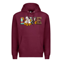 Burgundy love goats serape cowhide leopard goat family Premium Hoodie - Artiststas