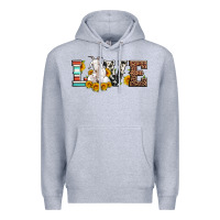 Heather Grey love goats serape cowhide leopard goat family Premium Hoodie - Artiststas