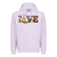 Lilac love goats serape cowhide leopard goat family Premium Hoodie - Artiststas