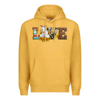 Mustard love goats serape cowhide leopard goat family Premium Hoodie - Artiststas