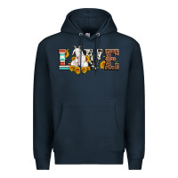 Navy love goats serape cowhide leopard goat family Premium Hoodie - Artiststas