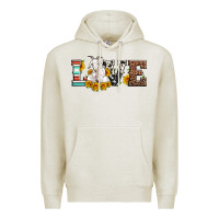 Oatmeal Heather love goats serape cowhide leopard goat family Premium Hoodie - Artiststas