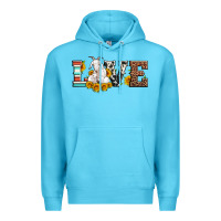 Ocean Blue love goats serape cowhide leopard goat family Premium Hoodie - Artiststas