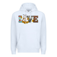 White love goats serape cowhide leopard goat family Premium Hoodie - Artiststas