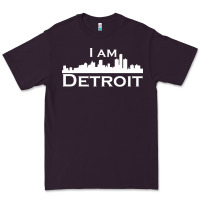 Plum I Am Detroit Premium Tee - linhVisuals