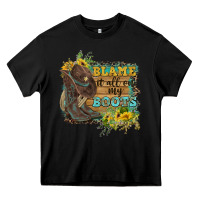Black Blame It All On My Boots Heavy Core Tee - FaDigitalArtStudio