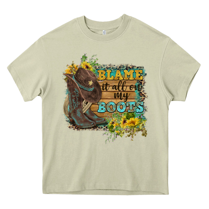 Blame It All On My Boots Heavy Core Tee by FaDigitalArtStudio | Teevron