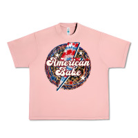 Salmon Western American Babe Patriotic Urban Heavy Tee - LillyAllenDesigns