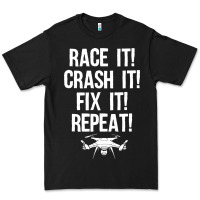 Black funny drone racing design men women drone pilot rc racers Premium Tee - linhVisuals