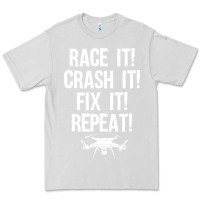 Dove Grey funny drone racing design men women drone pilot rc racers Premium Tee - linhVisuals