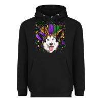 Black mardi gras hat husky Heavyweight Hoodie - RanaPortraitStore