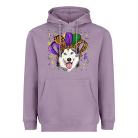 Lavender mardi gras hat husky Heavyweight Hoodie - RanaPortraitStore
