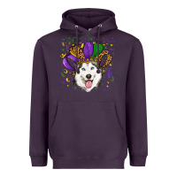 Plum mardi gras hat husky Heavyweight Hoodie - RanaPortraitStore
