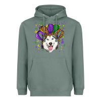 Sage mardi gras hat husky Heavyweight Hoodie - RanaPortraitStore