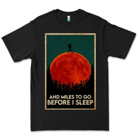 Black hiking and miles to go before i sleep Premium Tee - linhVisuals