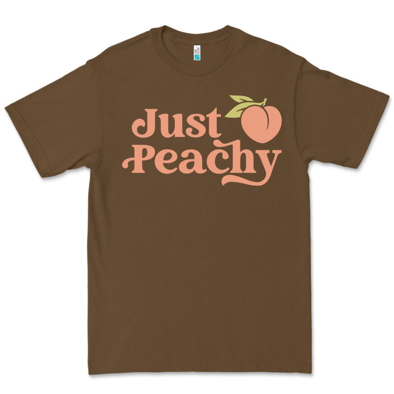 Just Peachy Retro 70s Georgia Peaches Summer Fruit Premium Tee by linhVisuals | Teevron