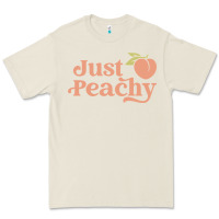 Bone just peachy retro 70s georgia peaches summer fruit Premium Tee - linhVisuals