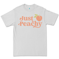 Dove Grey just peachy retro 70s georgia peaches summer fruit Premium Tee - linhVisuals
