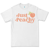 White just peachy retro 70s georgia peaches summer fruit Premium Tee - linhVisuals